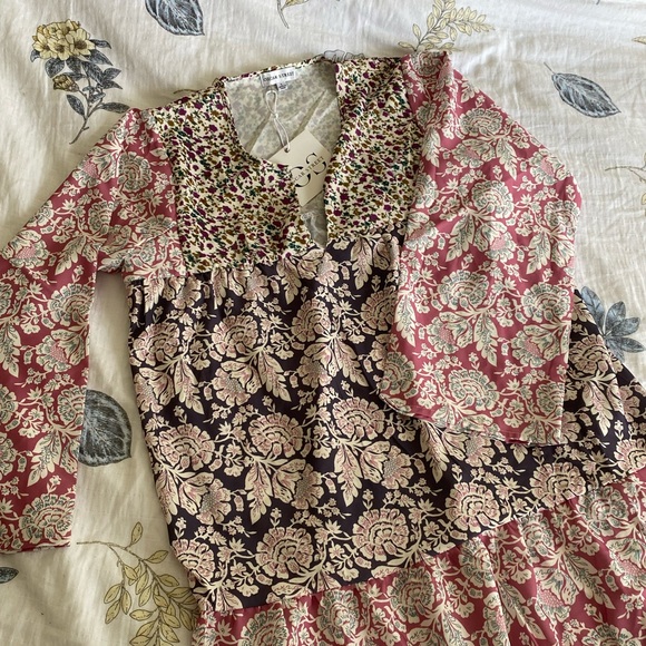 Verge Girl floral maxi dress in pink & purple - Picture 6 of 7